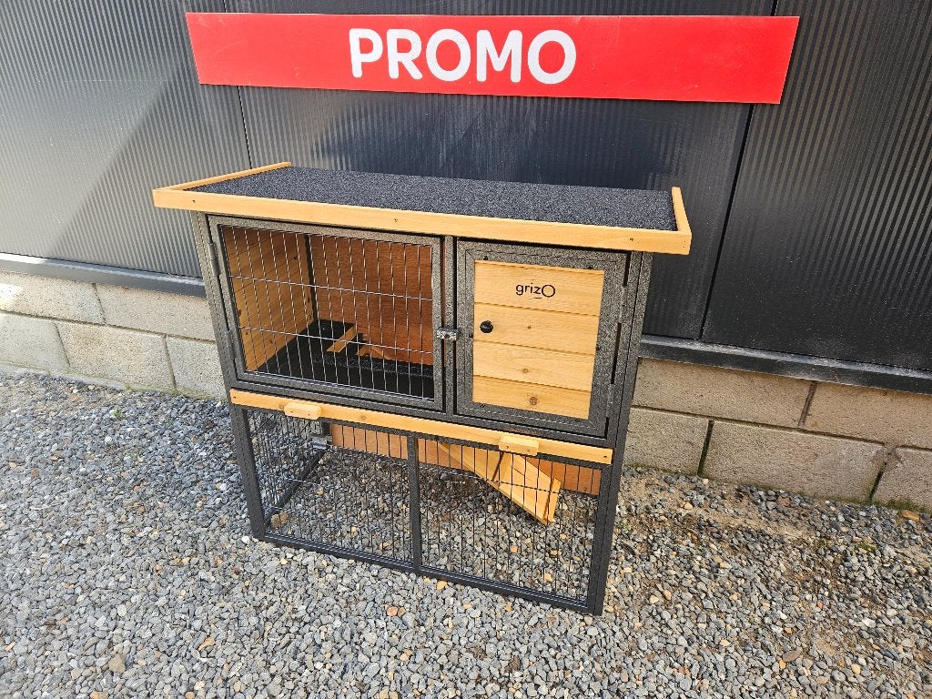 nieuw konijnenhok met gazoncompartiment, Ophalen, Nieuw
