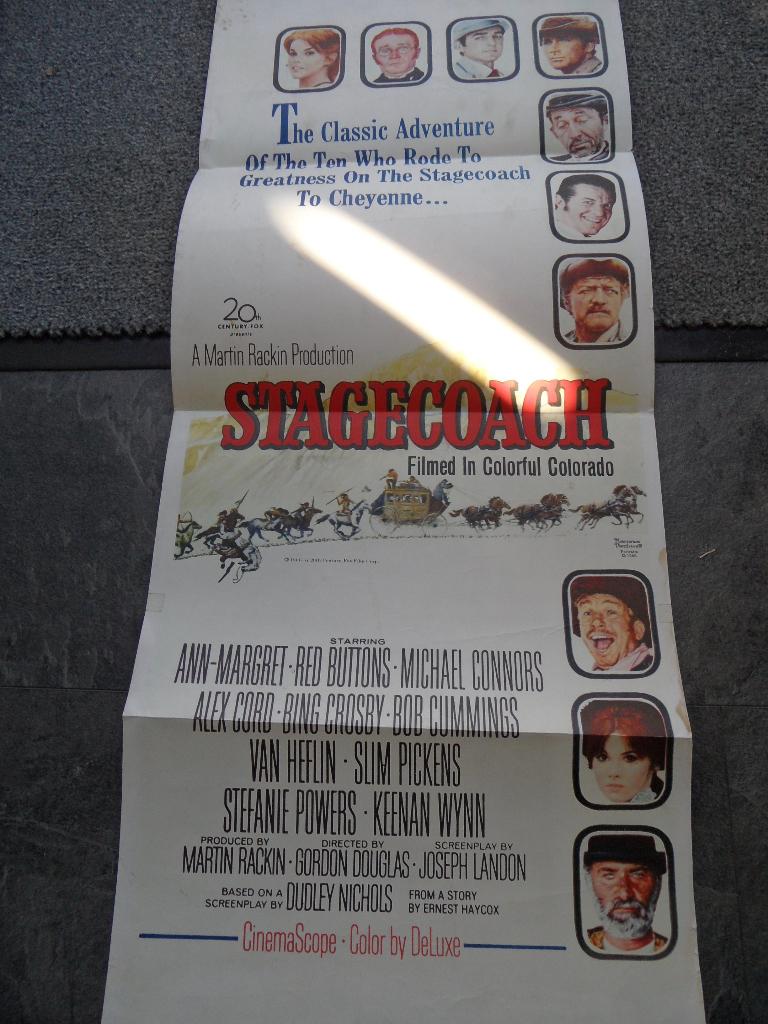 USA Filmposter Stagecoach Ann Margret Bing Crosby, Rechthoekig Staand, Ophalen of Verzenden, Zo goed als nieuw, A1 t/m A3