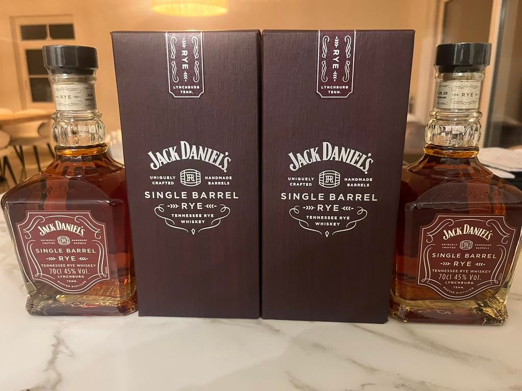 2 flessen Jack Daniels Single Barrel Rye, Ophalen of Verzenden
