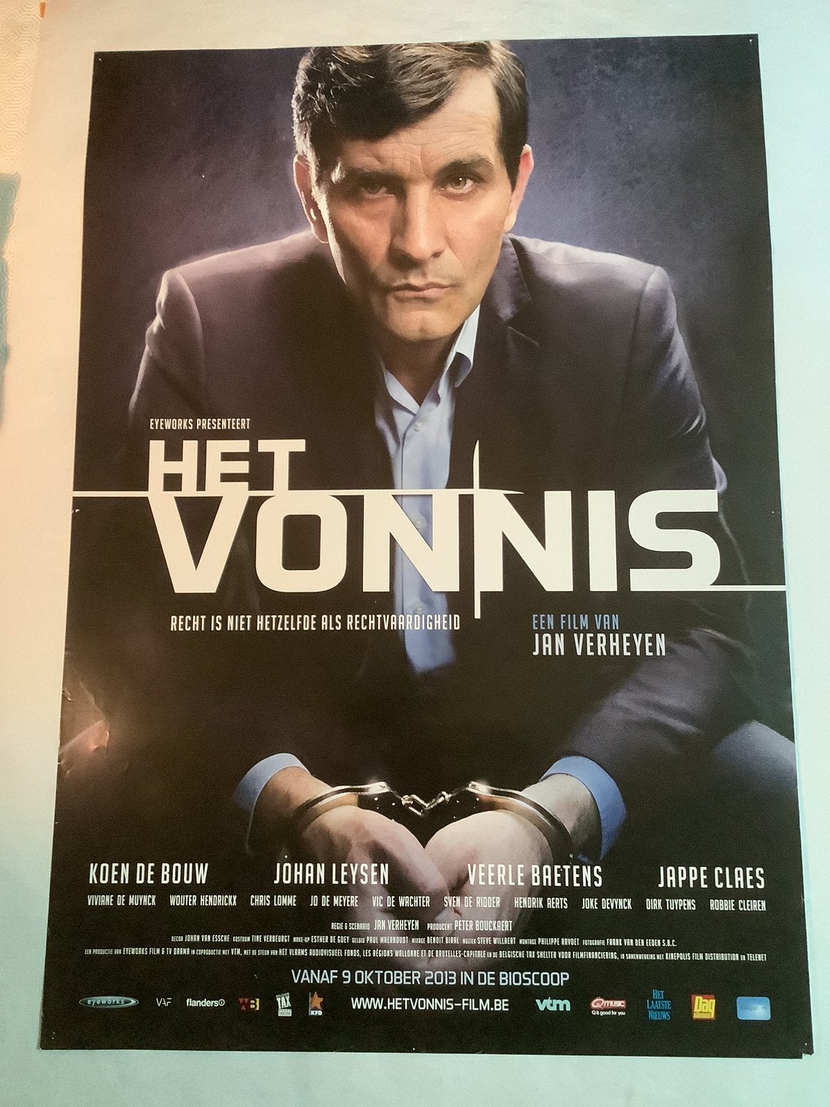 HET VONNIS   FILMPOSTER   70-100 cm   Used, Ophalen of Verzenden, Zo goed als nieuw