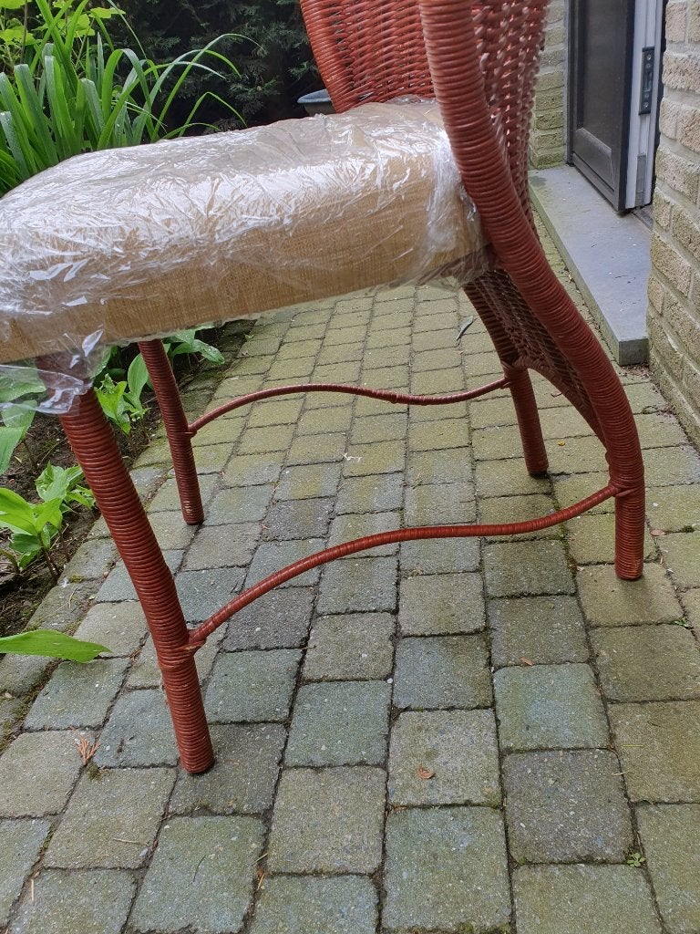 Chaises robustes en osier, Rouge, Tissus, Enlèvement, Modern