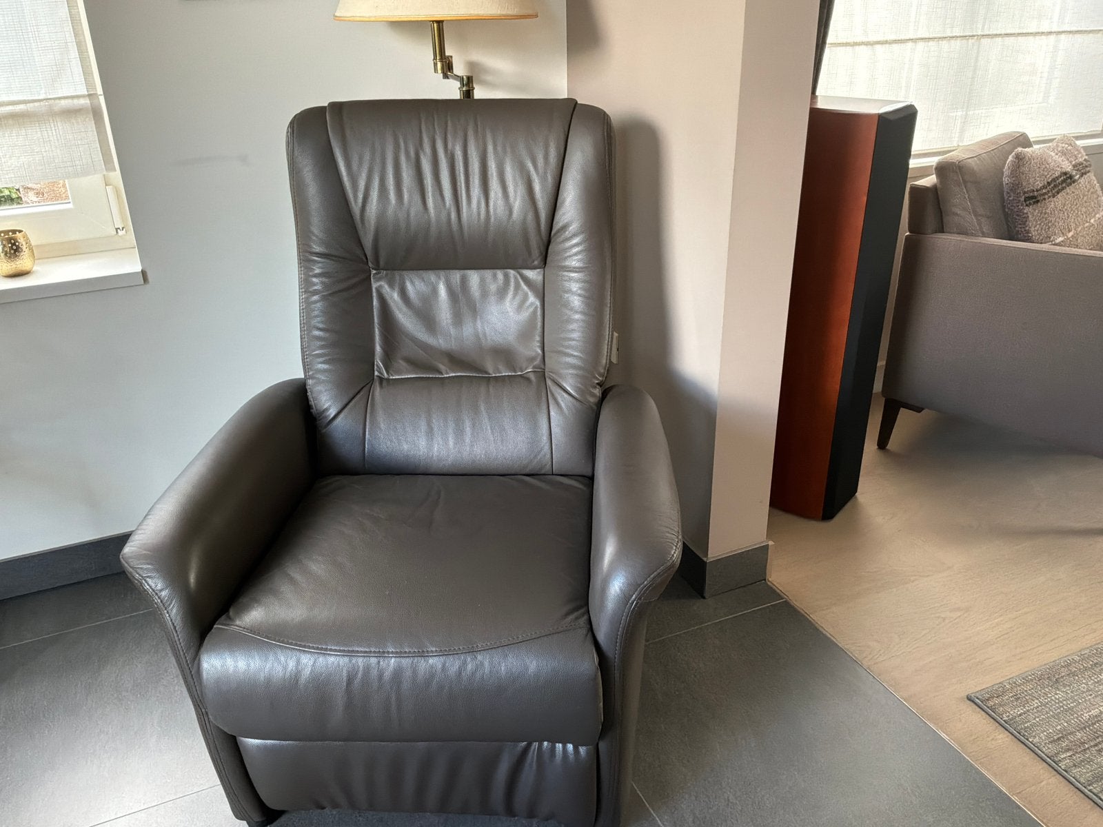 Relaxzetel leder, Moins de 75 cm, Moins de 150 cm, Comme neuf, Enlèvement