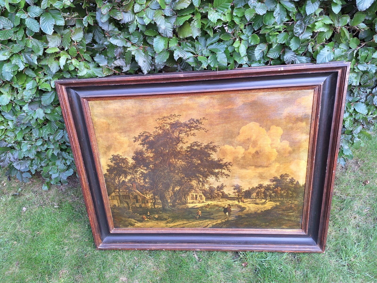 View on a high road ,Meindert Hobbema, Antiek en Kunst, Kunst | Schilderijen | Klassiek, Ophalen, Nederlandse school, Doek, Stads- / dorpsgezicht