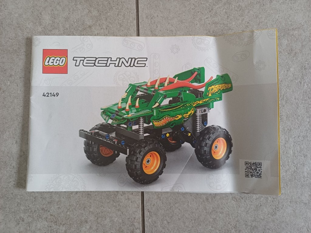LEGO set: Technic Monster Jam Dragon 42149, Enlèvement ou Envoi, Lego, Ensemble complet, Instructions incluses