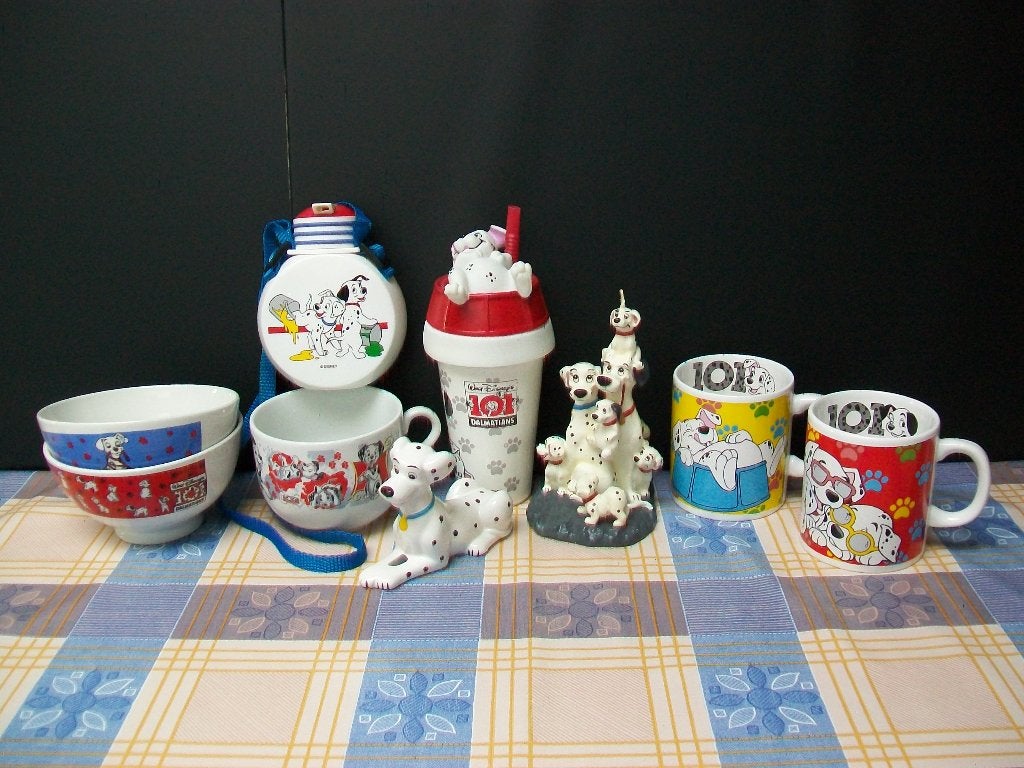 101 Dalmatiers Hond Disney Soeptas Arcopal Dalmatian Glas, Ophalen of Verzenden, Overige figuren, Gebruikt, Servies