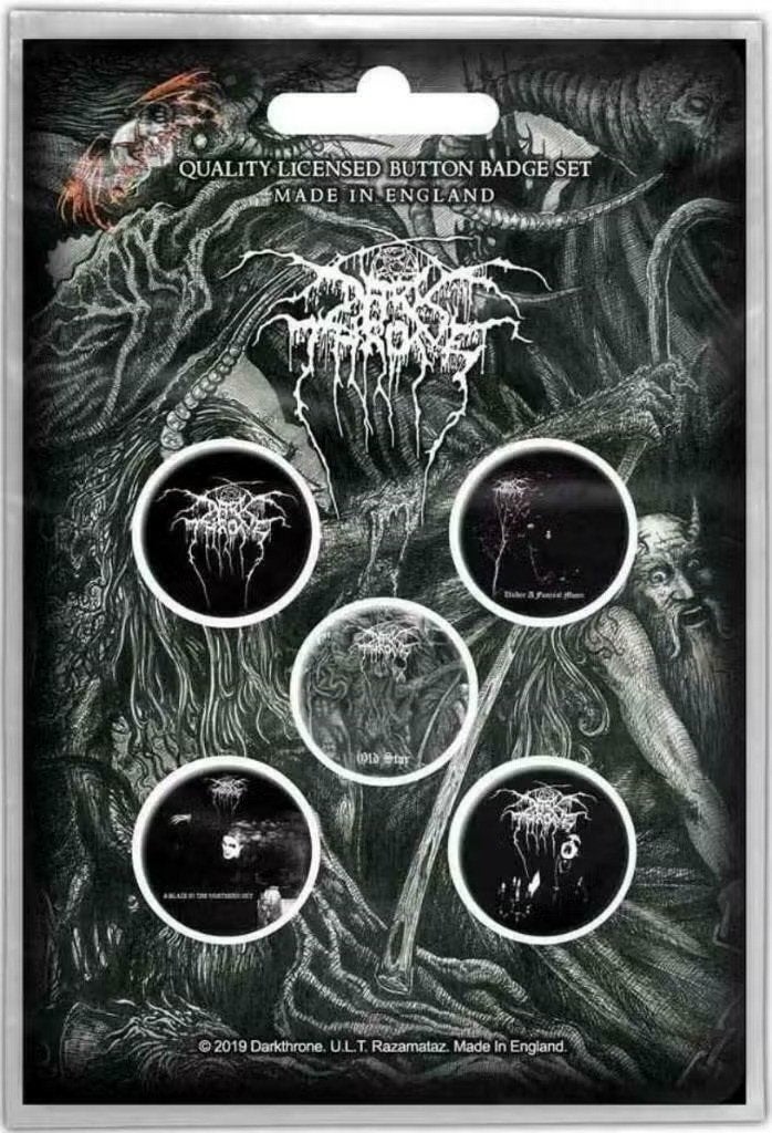 Darkthrone Button Old Star 5-pack officiële merchandise, Ophalen of Verzenden, Nieuw