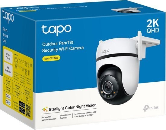 Tapo C520WS Beveiligingscamera, TV, Hi-fi & Vidéo, Caméras de surveillance, Enlèvement ou Envoi, Neuf, Caméra extérieure
