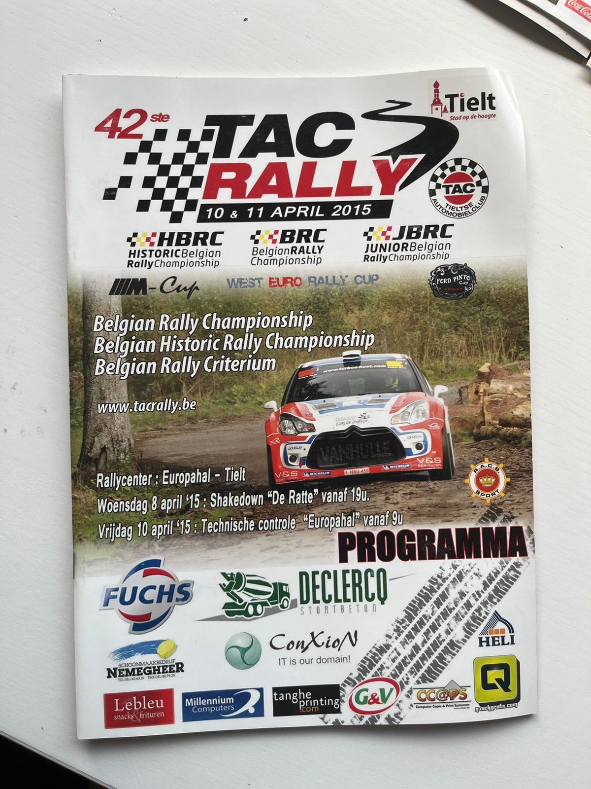 TAC Rally-programma 2015, Ophalen of Verzenden, Zo goed als nieuw