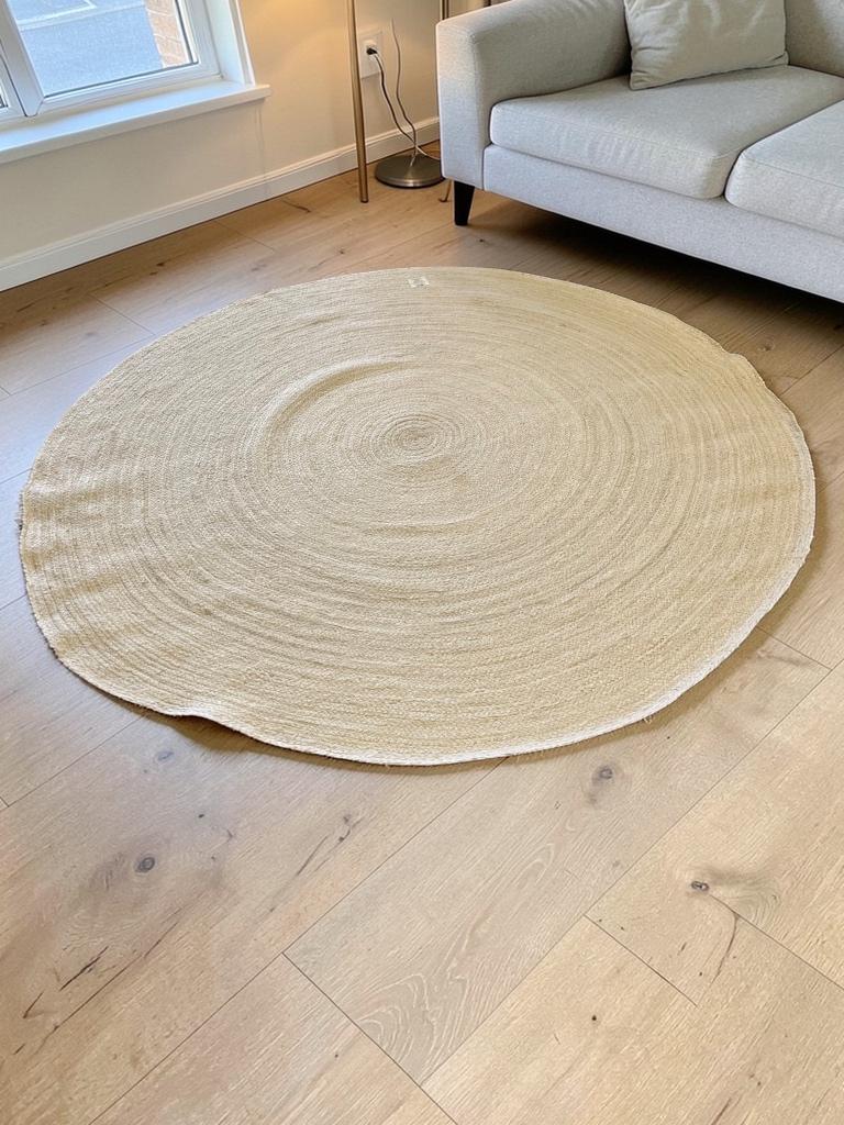 Nieuw XL boho jute tapijt diameter 2 meter, Ophalen