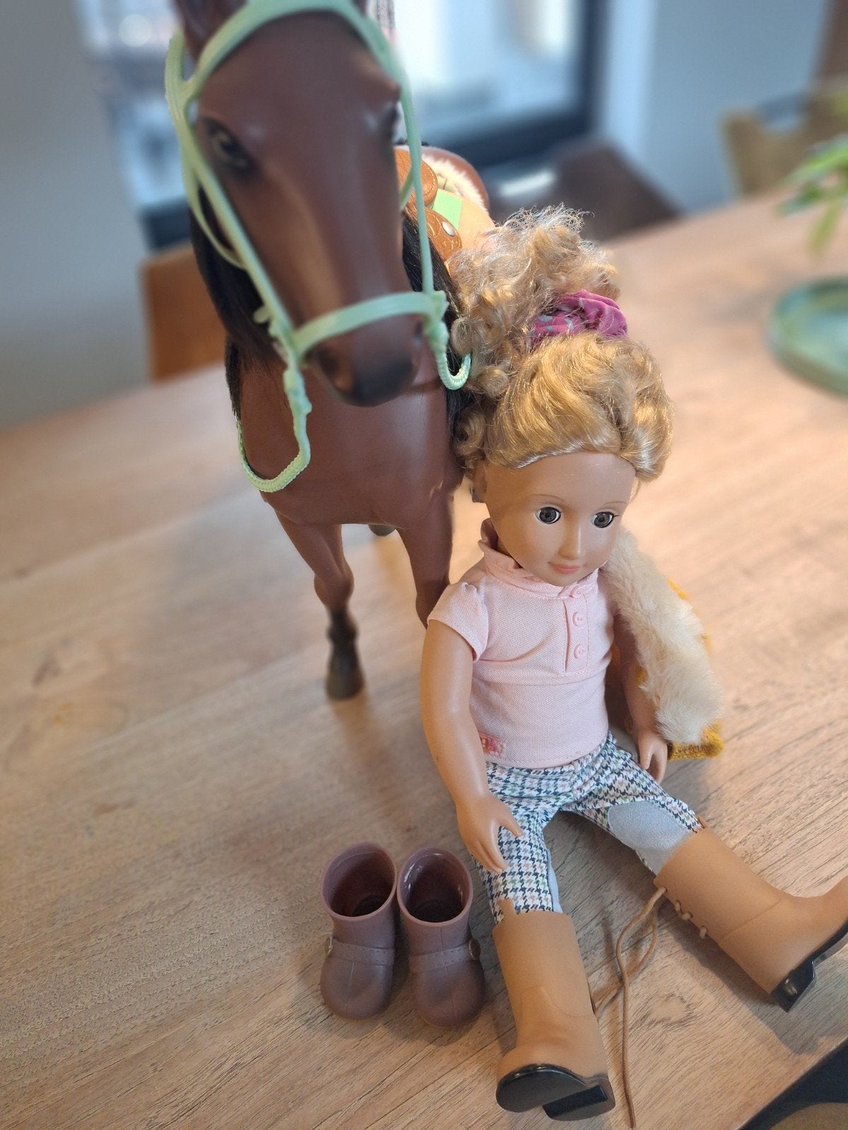 Ruiterpop & paard, Ophalen, Zo goed als nieuw, Babypop