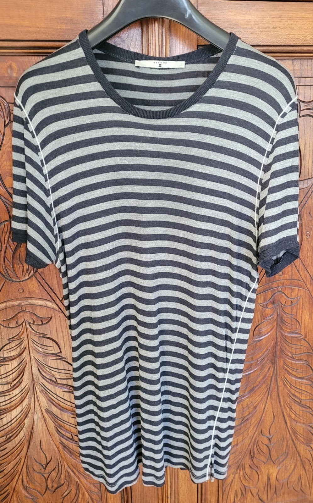 Luchtige gestreepte heren t-shirt merk Become, XXL, Kleding | Heren, T-shirts, Ophalen, Grijs