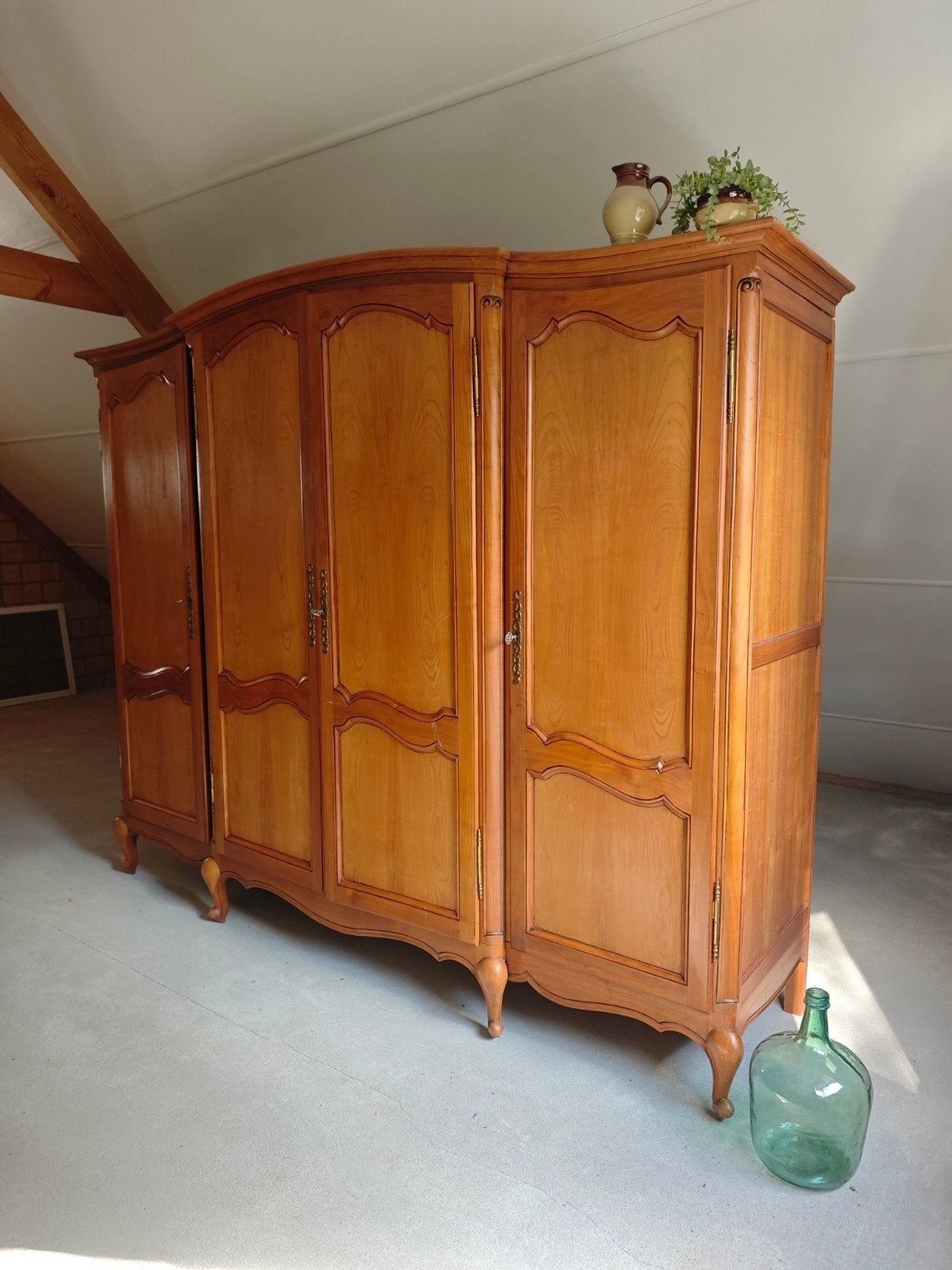 Garde robe en chêne - 4 portes, Enlèvement, Chêne