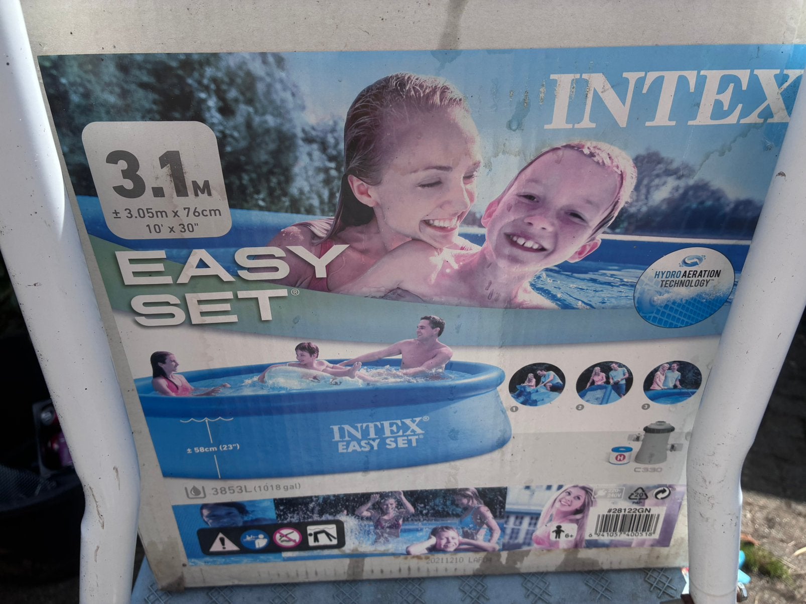 Intex easy set 3,05 x 76 cm zwembad met ladder, Ophalen, Zo goed als nieuw