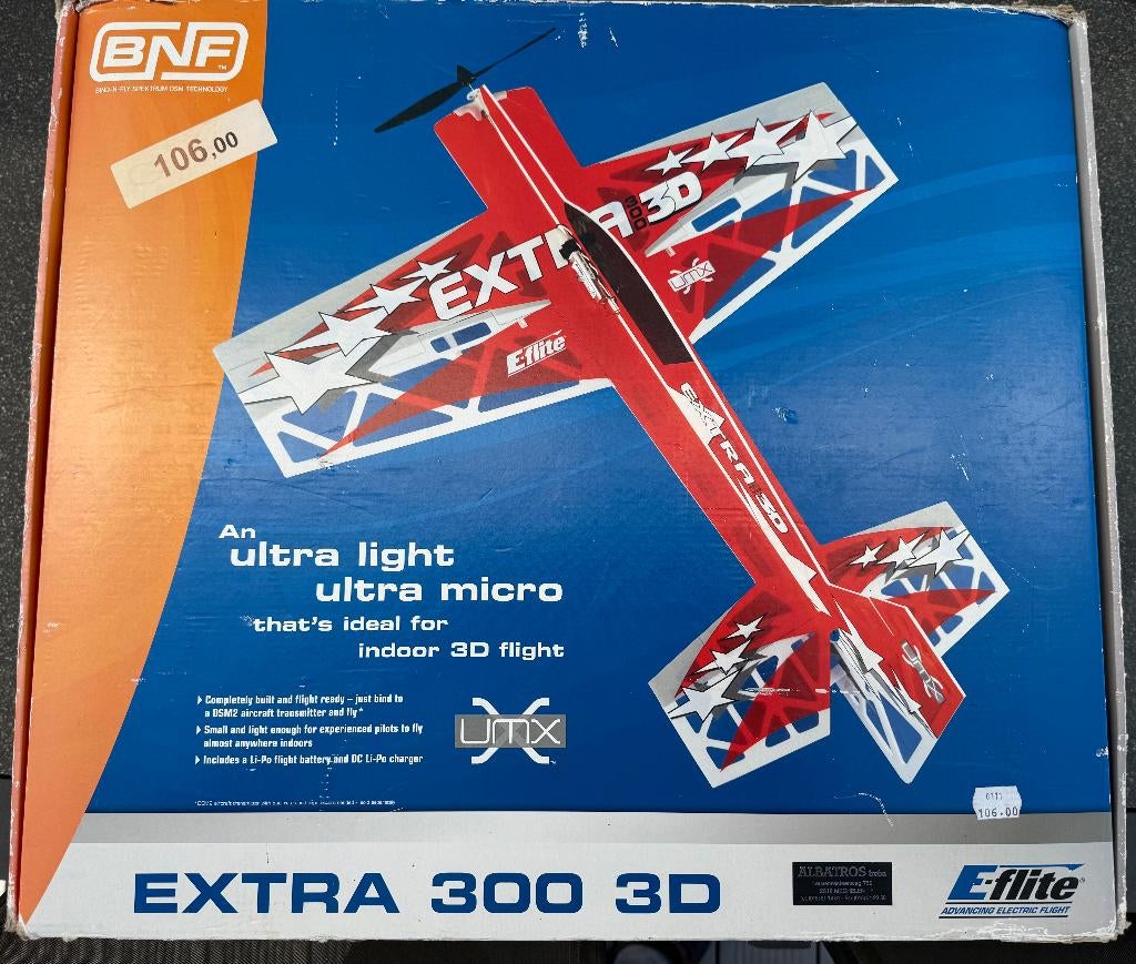 e-Flite UMX Extra 300 3D, Hobby en Vrije tijd, Modelbouw | Radiografisch | Vliegtuigen, Gebruikt, Elektro, RTF (Ready to Fly)