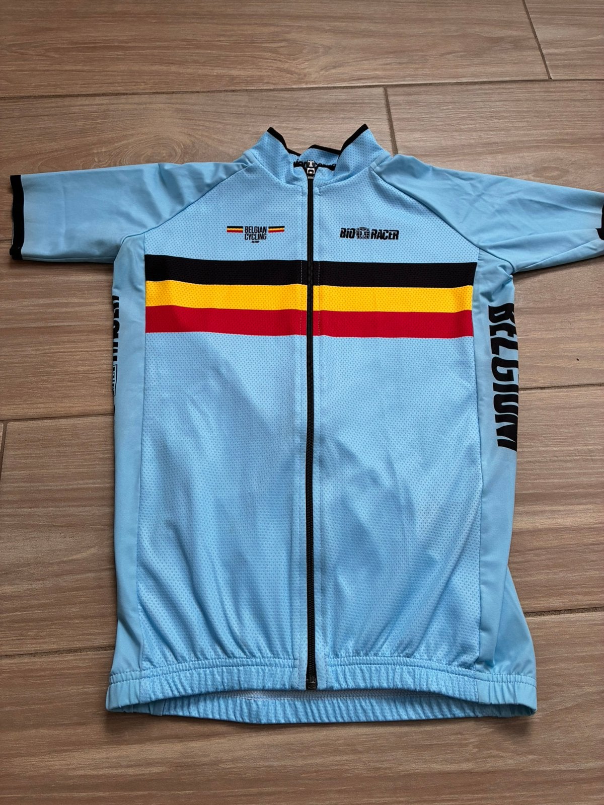 Maillot bleu bio racer belgian cycling T164, Vélos & Vélomoteurs, Enlèvement, Comme neuf