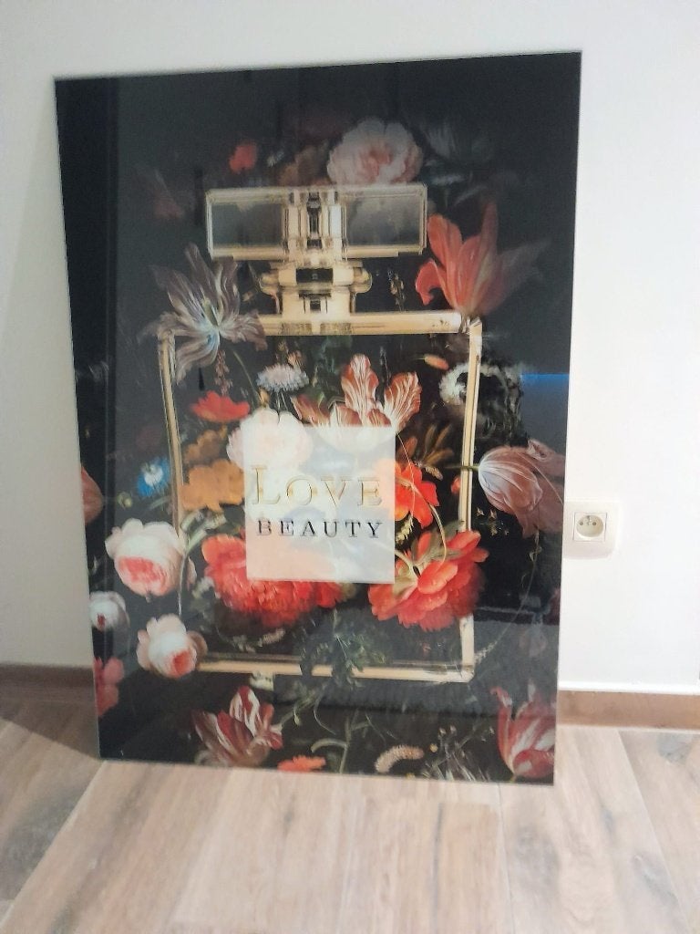 Glazen schilderij 100 x 70, Ophalen, Glas, Overige technieken, Figuren