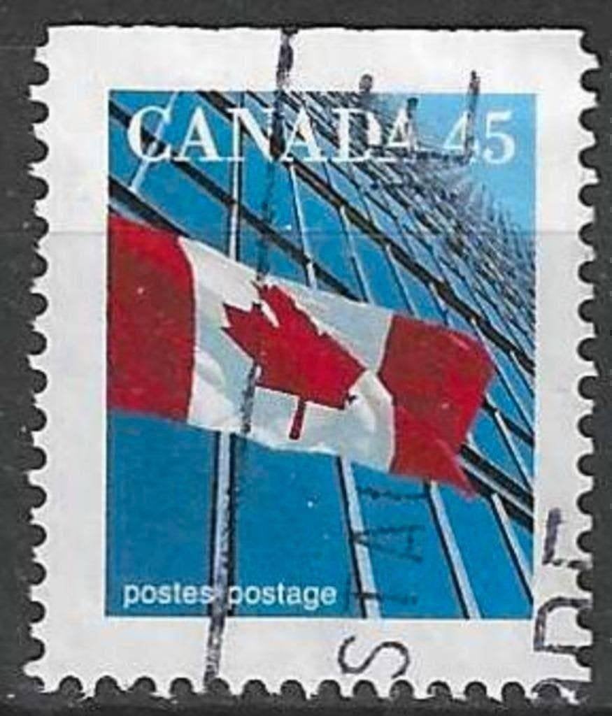 Canada 1995 - Yvert 1416a - Drapeau national canadien (ST), Envoi, Affranchi