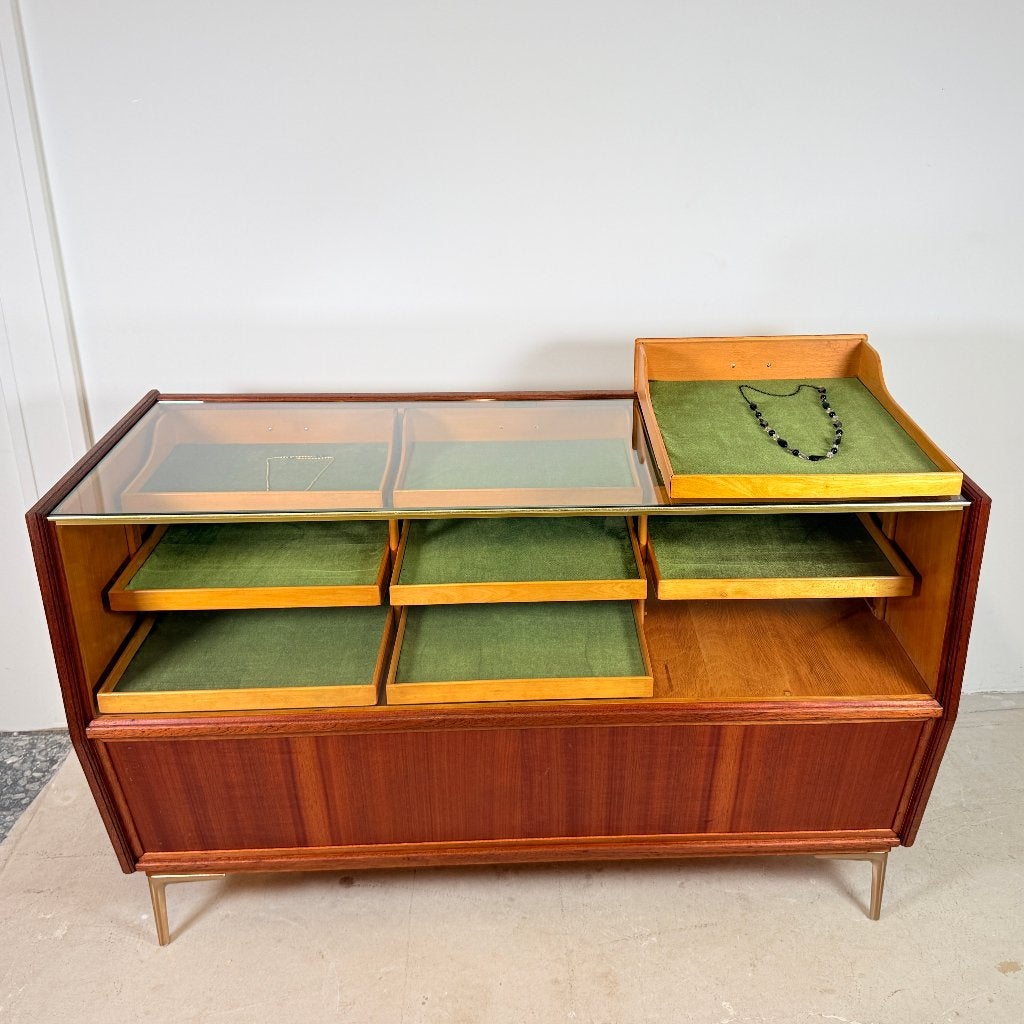 Vintage toonbank met 15 lades, HAKA Ladenmöbel, Antiek en Kunst, Ophalen of Verzenden