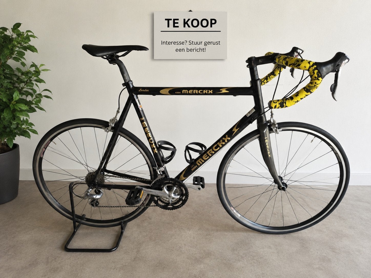 Eddy Merckx Leader racefiets – aluminium met carbon voorvork, Vélos & Vélomoteurs, Autres marques, Frein sur jante, Aluminium