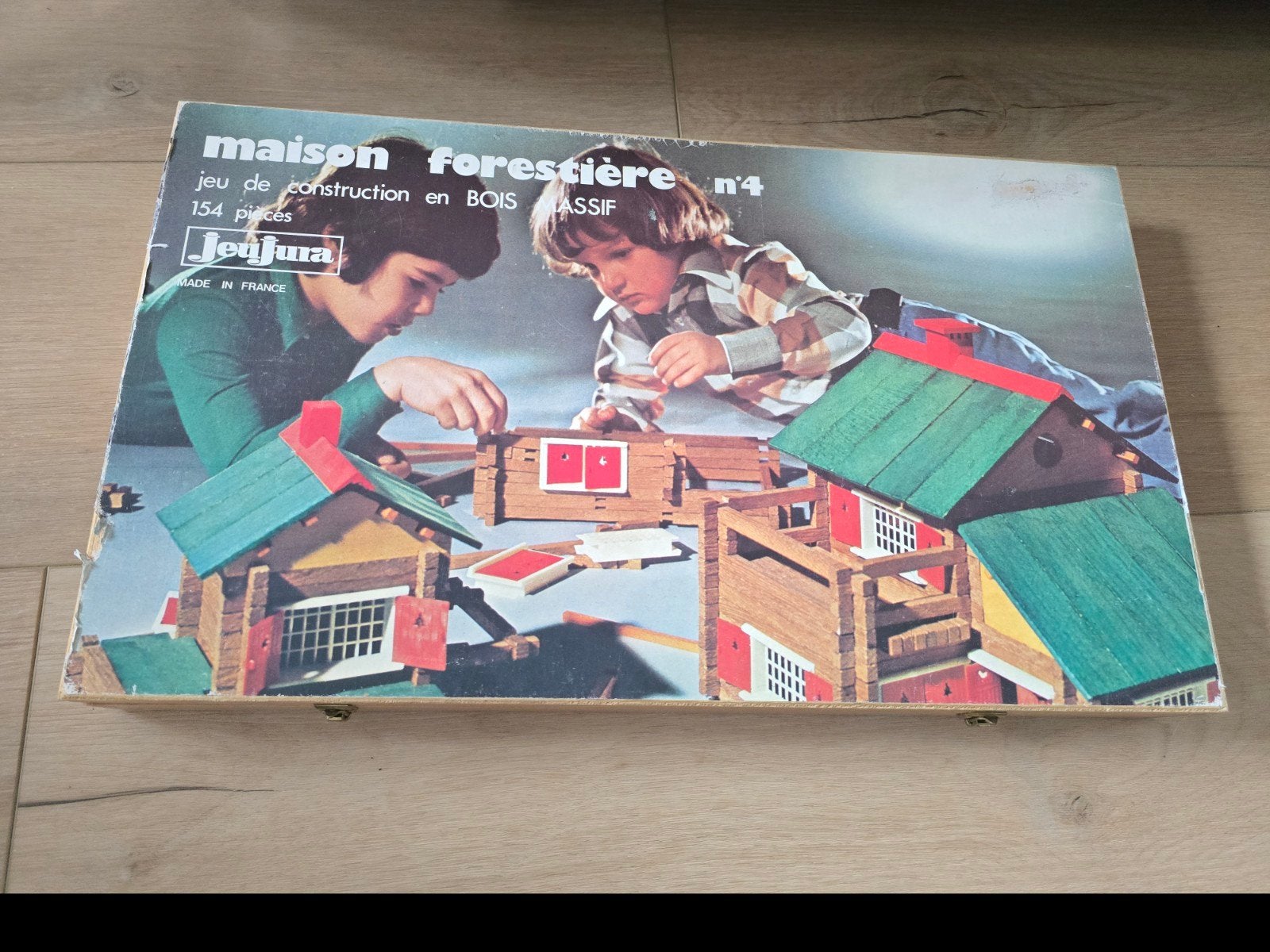 vintage jaren 70 houten bouwset Maison Forestière n4, Enlèvement ou Envoi