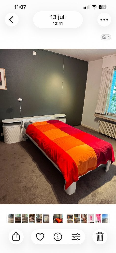 Auping: prachtig eenspersoonsbed, Huis en Inrichting, Ophalen, Eenpersoons, Wit, Zo goed als nieuw