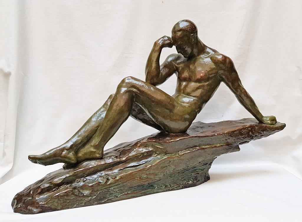 Statue Art Déco - Pierre Le Faguays., Antiquités & Art, Enlèvement ou Envoi