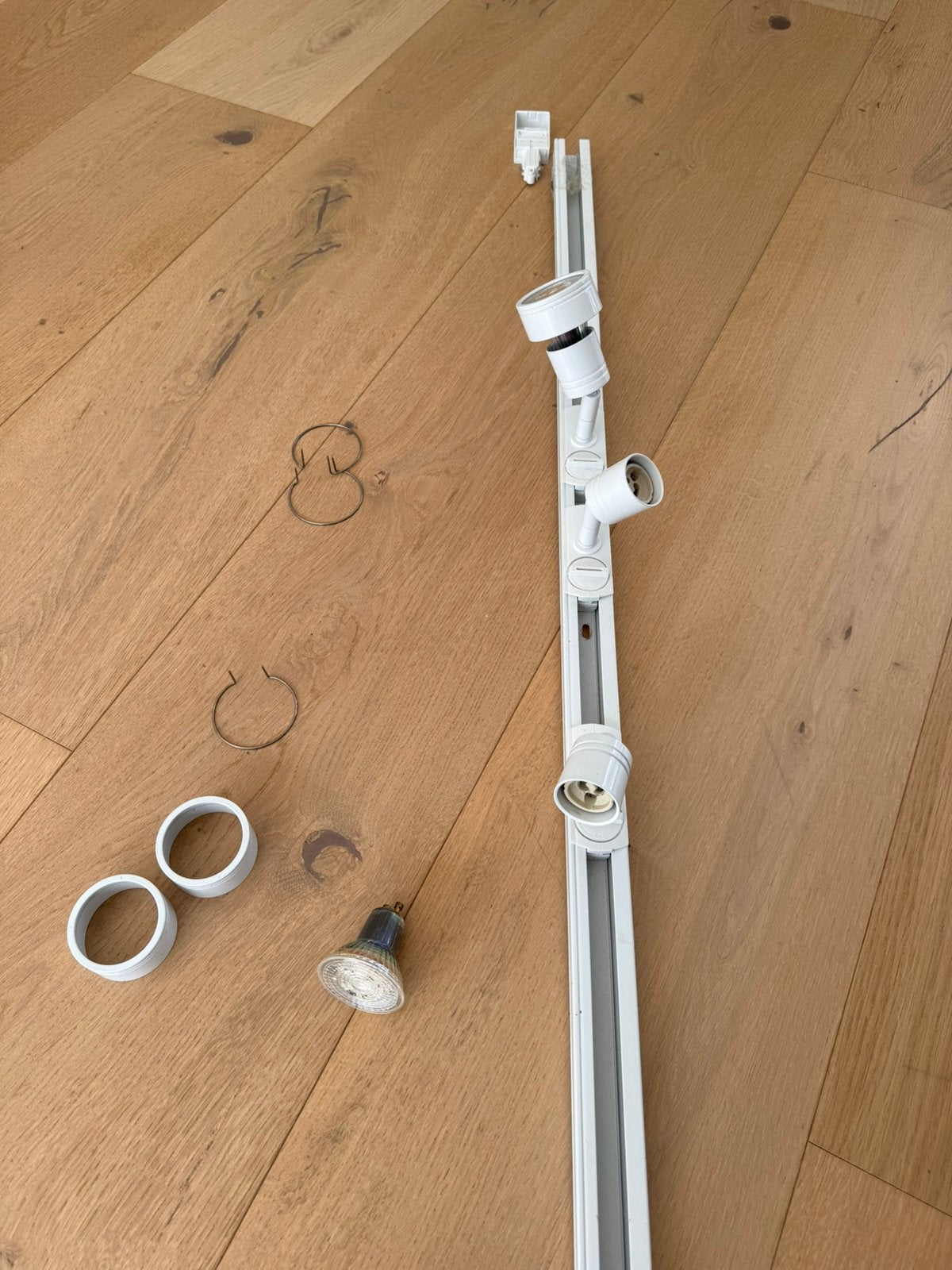Rail luminaire plafond avec 3 spots, Enlèvement, Blanc, Comme neuf