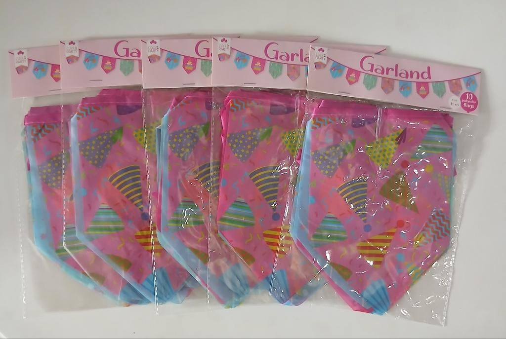 Lot 5 guirlandes anniversaire colorées – déco fête, Enlèvement, Décoration