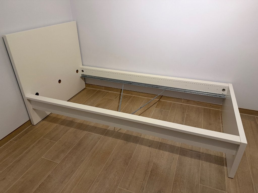 IKEA 1-persoonsbed Malm, Huis en Inrichting, Ophalen, 90 cm, Eenpersoons, Wit