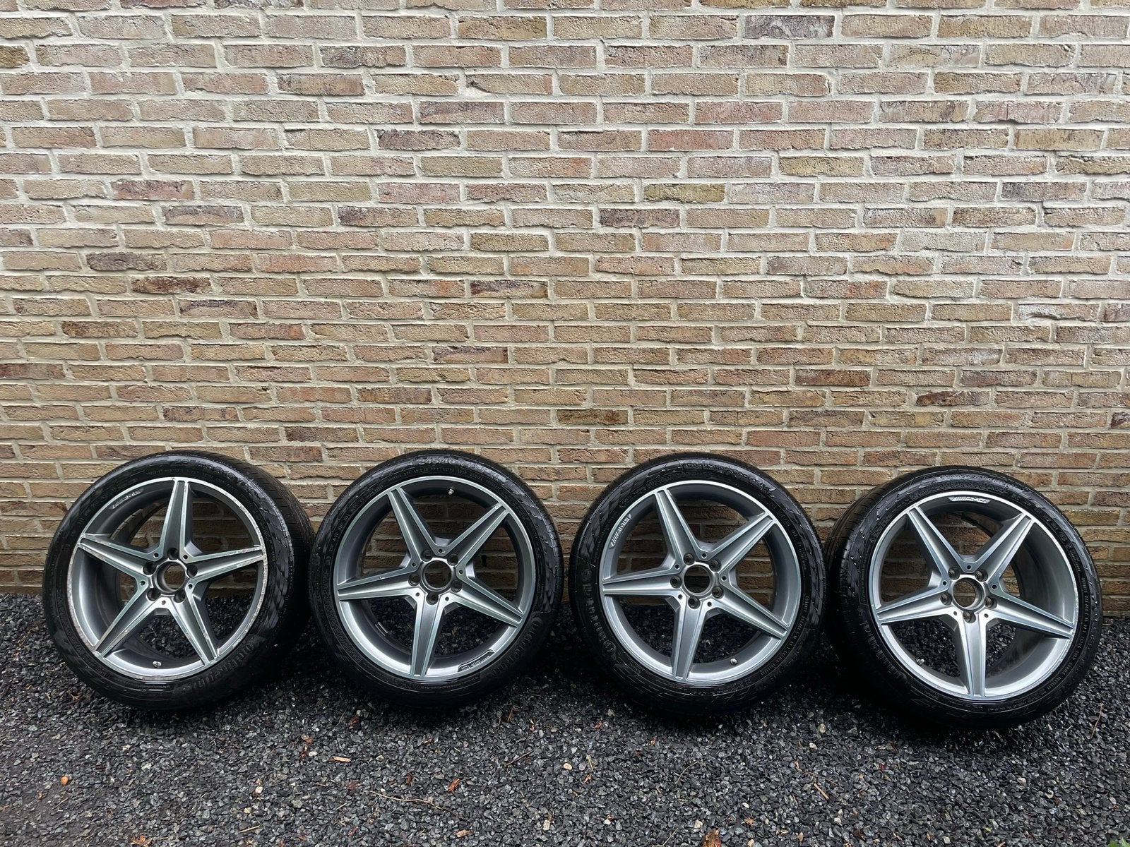 Mercedes C-klasse 18 inch AMG velgen breedset, Auto-onderdelen, Ophalen, 18 inch, Gebruikt, Banden en Velgen