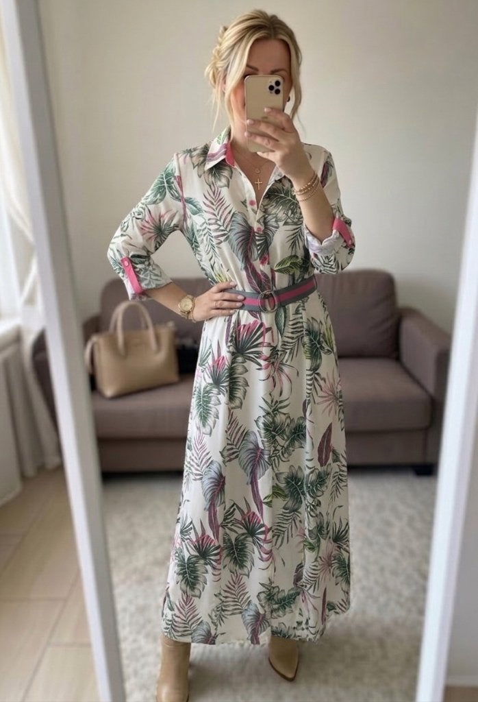 Lange jurk K-Design xxl, Kleding | Dames, K-design, Maat 46/48 (XL) of groter, Zo goed als nieuw, Onder de knie