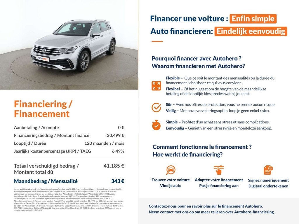 Volkswagen Tiguan 1.4 eHybrid R-Line (automatique), Autos, Volkswagen, 1395 cm³, Achat, 1811 kg, 5 portes