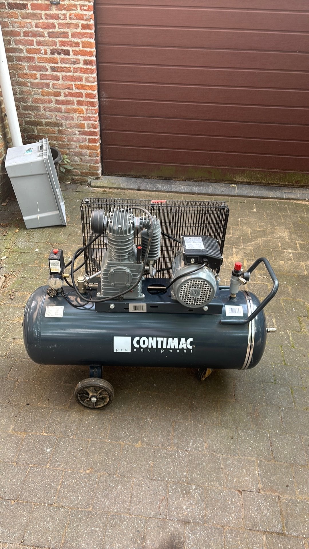 Contimac compressor 10bar 100l, Doe-het-zelf en Bouw, Ophalen, Zo goed als nieuw, Mobiel, 10 bar of meer
