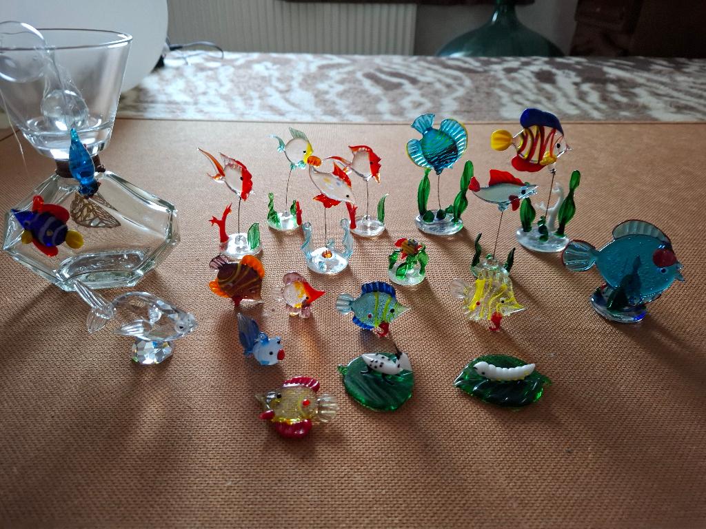 Visjes in glas, Ophalen