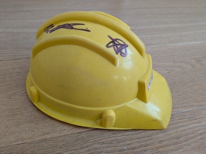 déguisement / accessoires - casque de travailleur Smoby, Ophalen, Gebruikt