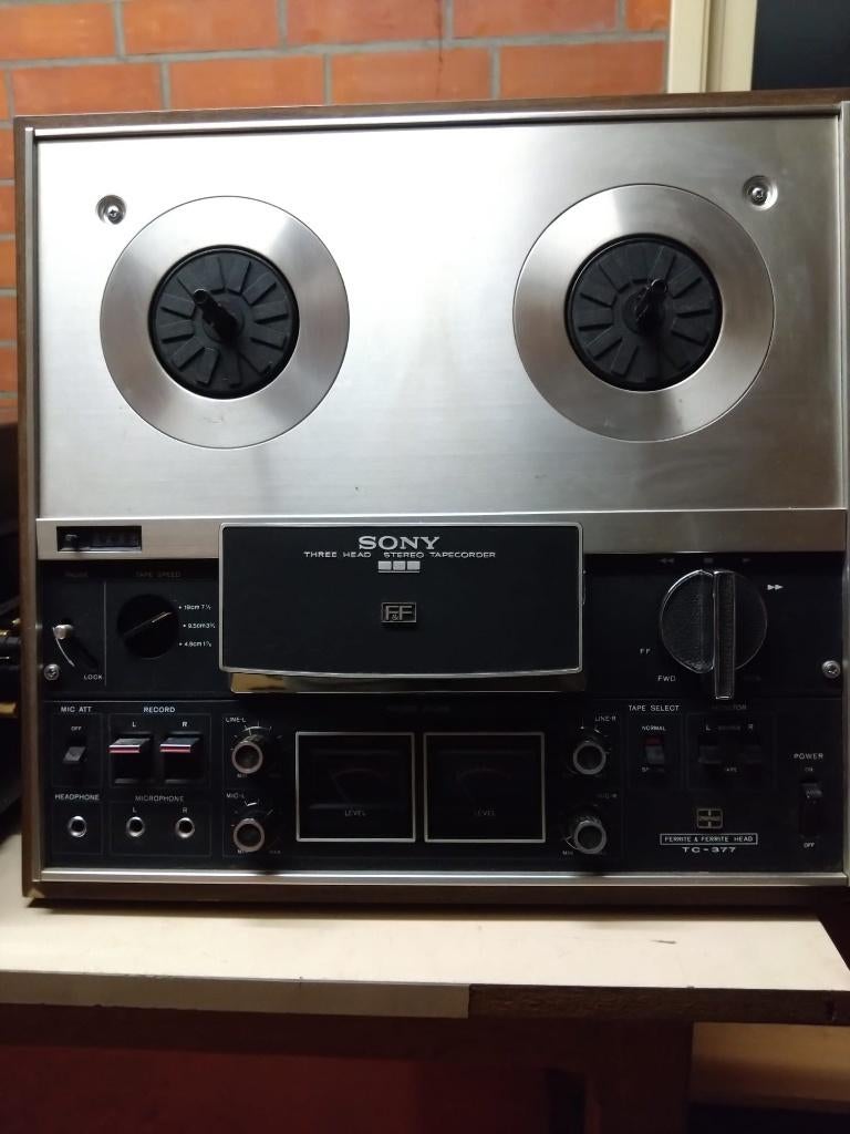 Sony Bandopnemer TC-377, Ophalen, Bandrecorder, Met stofkap