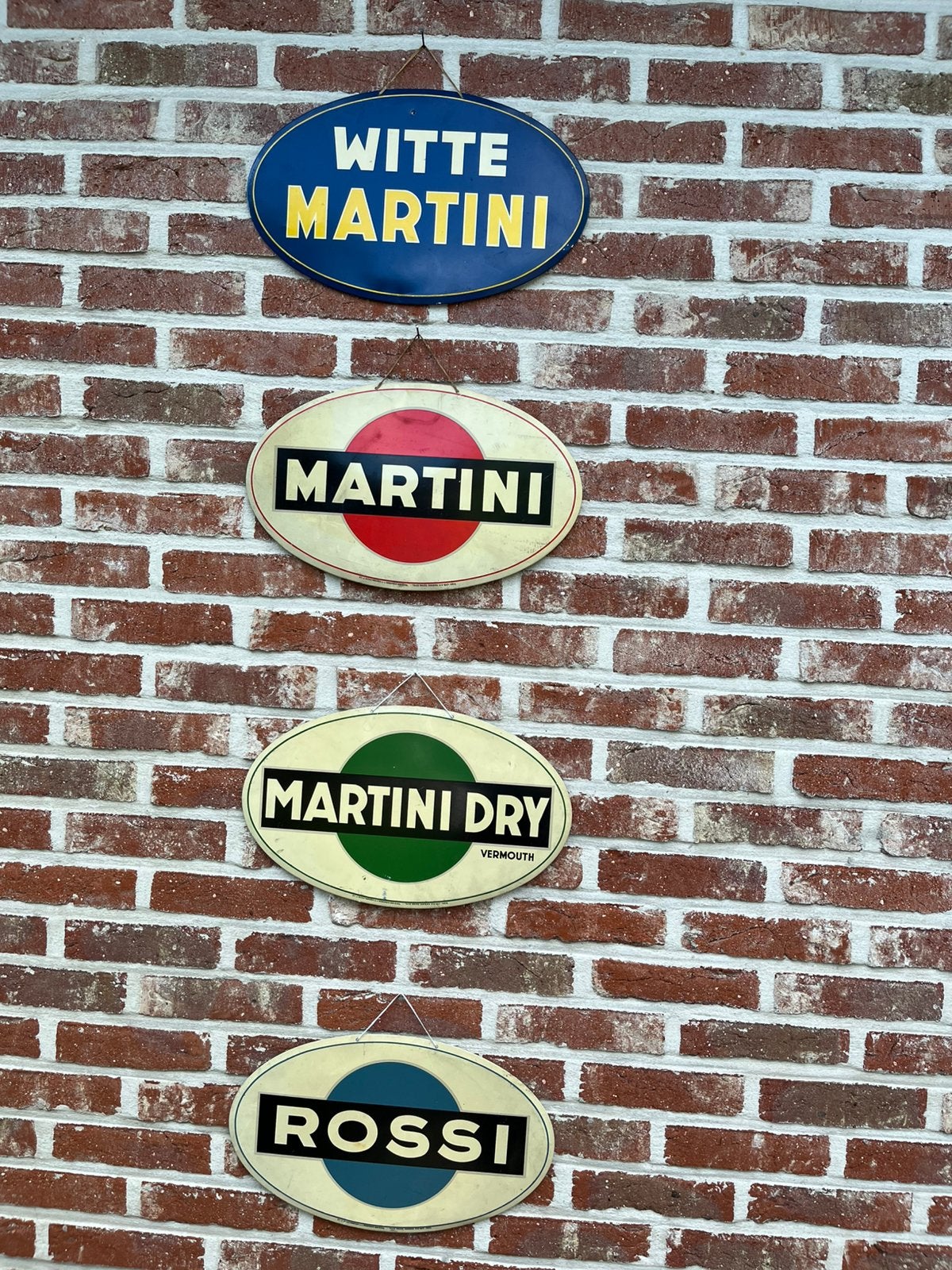 4 bordjes Martini 1955!!, Ophalen, Gebruikt