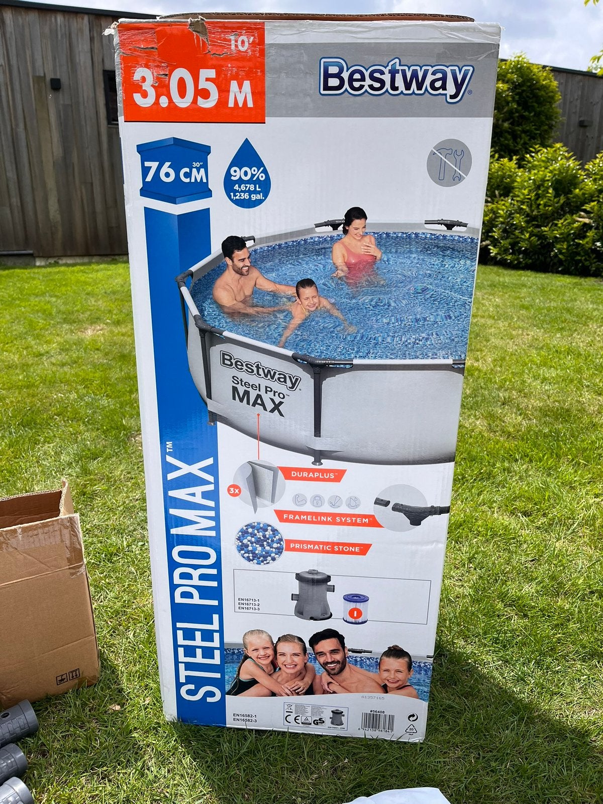 Bestway opbouwzwembad, Ophalen, Gebruikt, Minder dan 80 cm, Rond