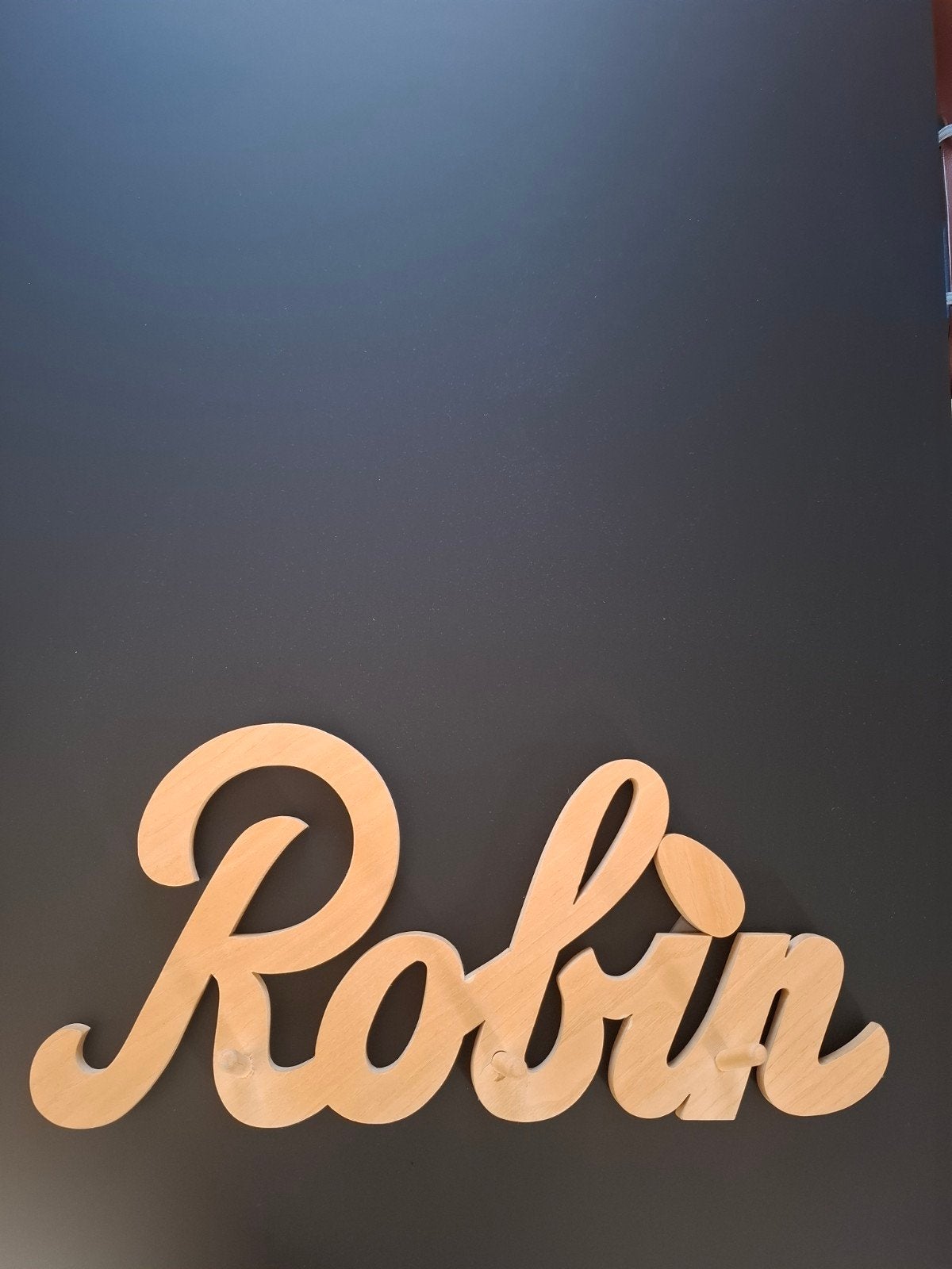 Houten kapstok met naam Robin, Ophalen, Gebruikt, Hout, Kinderkapstok