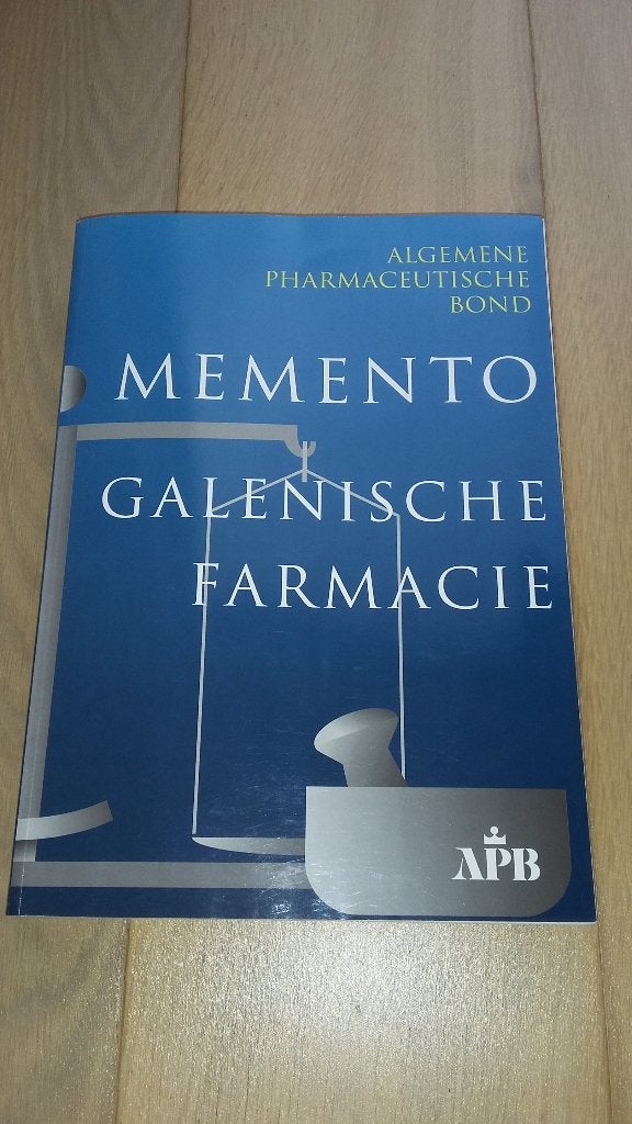Boek Memento - Galenische Farmacie, Boeken, Ophalen, Niet van toepassing, Diverse auteurs, Zo goed als nieuw