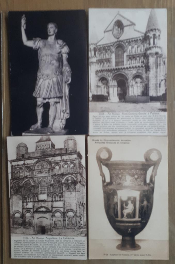 4 CP/ ROMEINSE KUNST : Calligula/Amphore/ Angoulème&Poitiers, Verzamelen, Postkaarten | Themakaarten, Ophalen of Verzenden, 1920 tot 1940