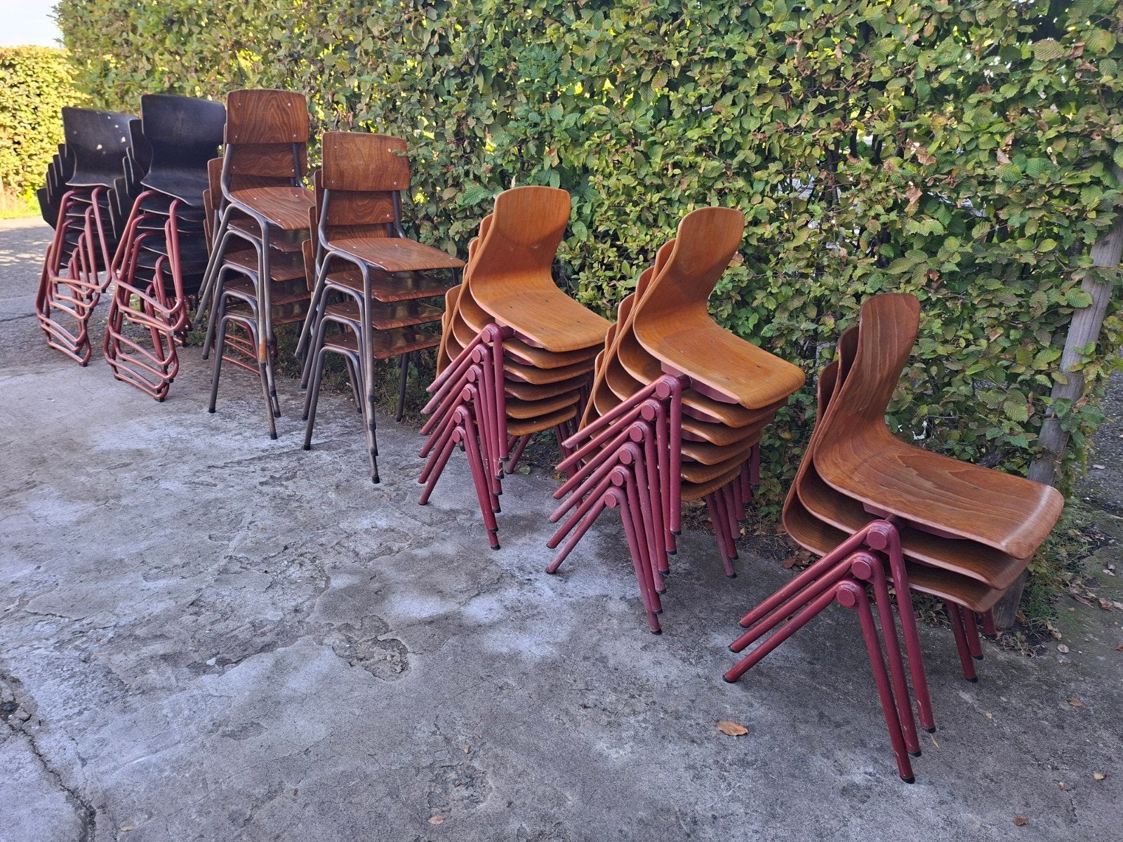 Lot vintage schoolstoelen, Ophalen, Gebruikt, Vintage, Vijf, Zes of meer stoelen