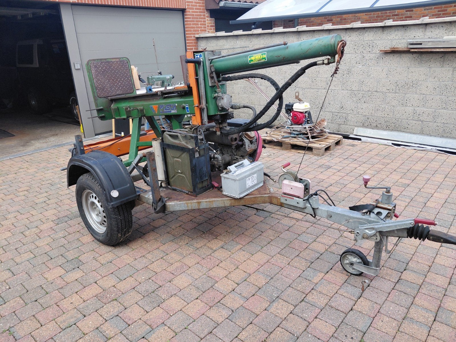 kliefmachine posch met honda motor, Comme neuf, Enlèvement, Posch, Autoportant