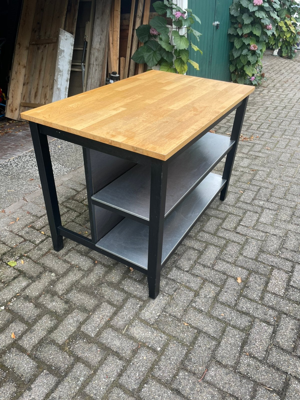 Ikea Tornviken keukeneiland zwart, Huis en Inrichting, Ophalen, Zo goed als nieuw, Zwart