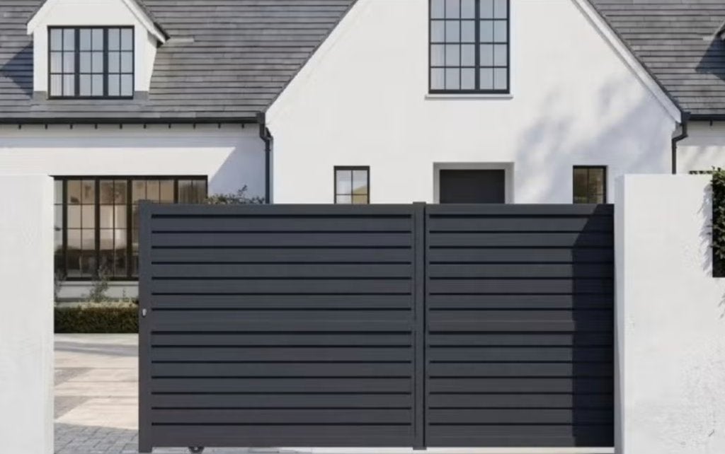 schuifpoort, Jardin & Terrasse, Portes de jardin, Porte coulissante, Aluminium, Enlèvement