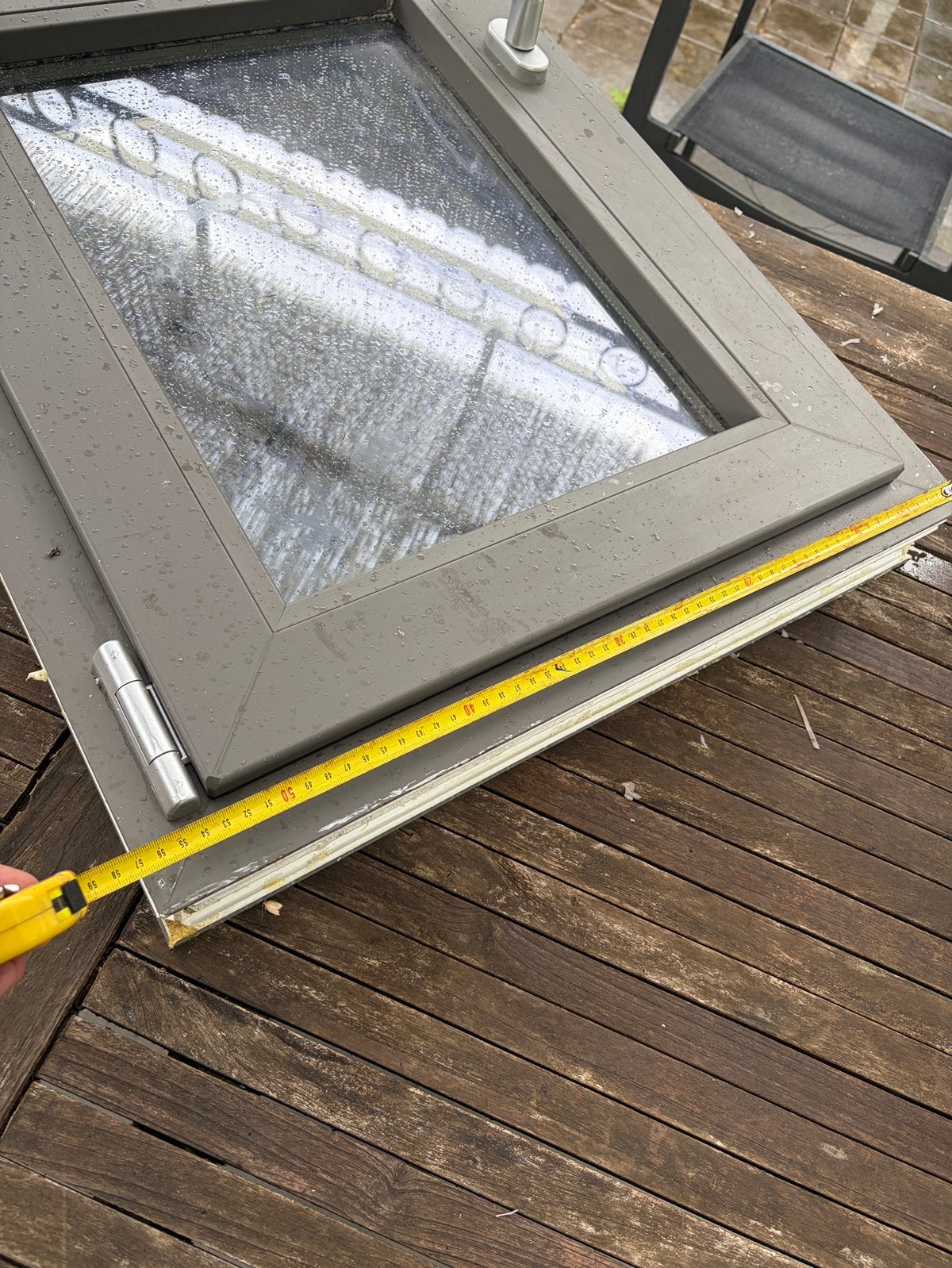 Draai kiep aluminium raam ., Ophalen, Gevelraam of Ruit, Gebruikt, Minder dan 80 cm