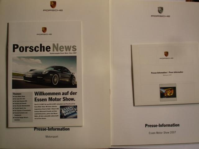 Porsche Motorsport Essen 2007 Press kit Persmap Farde de pre, Envoi, Comme neuf, Porsche