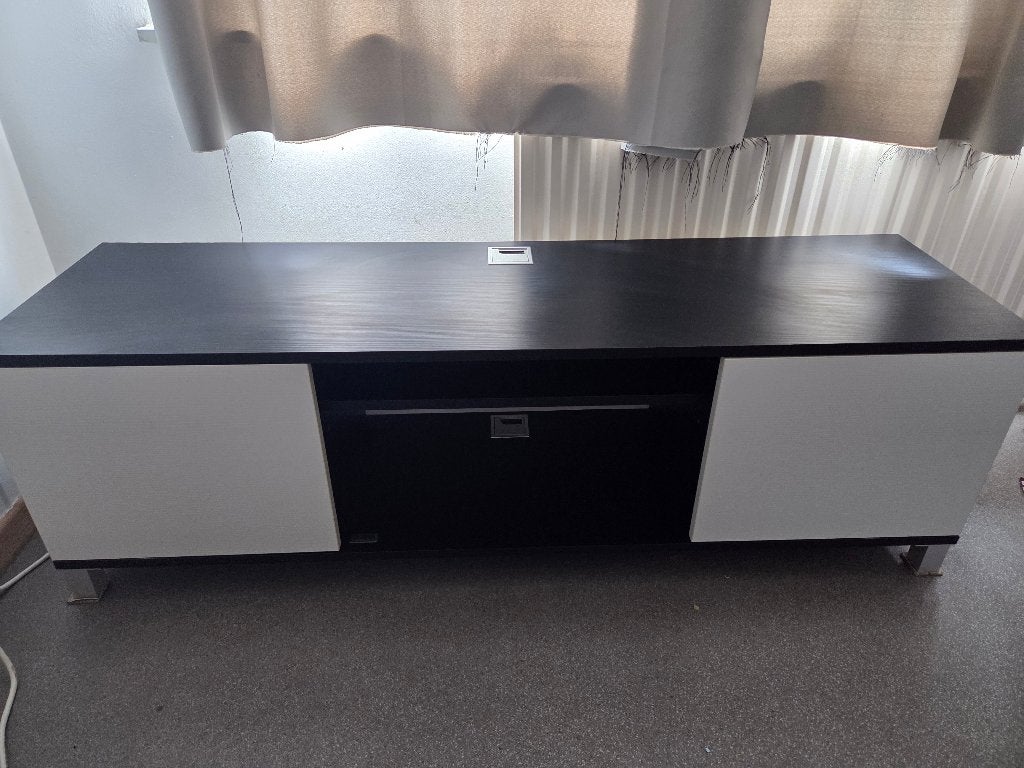 Meuble tv, Maison & Meubles, Noir et blanc, Moins de 100 cm, Comme neuf, 100 à 150 cm