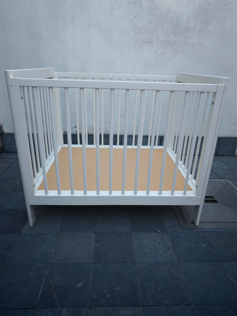Lukas Troll Baby Park, blanc, base ajustable +matelasGRATUIT, Enlèvement, Utilisé, Rectangulaire, Réglable en hauteur