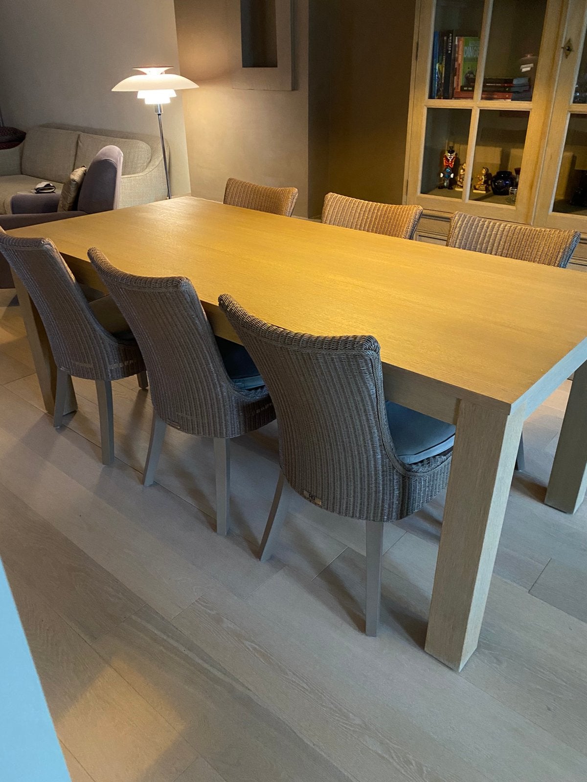 Eettafel met 6 stoelen, Huis en Inrichting, Tafels | Eettafels, Ophalen, Zo goed als nieuw